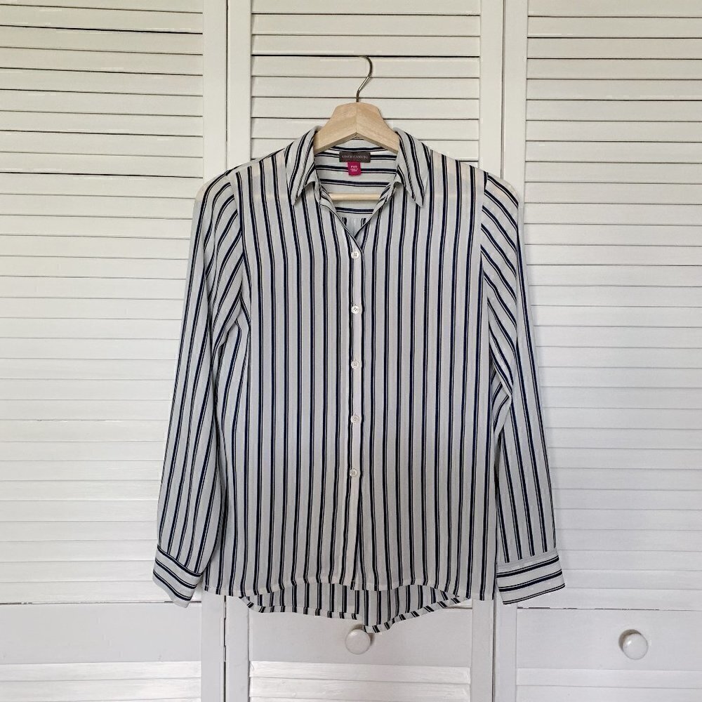 Vince Camuto Striped Long Sleeves Buttondown PXXS​​​​​​​​​​​​​​​​​​​​​​​​​​​​​​​